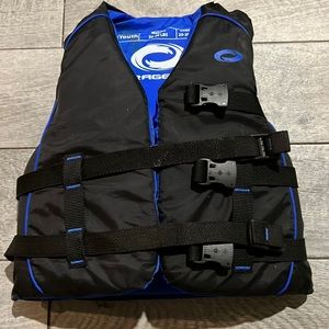 O ‘rageous Flotation- Ski Boy Vest 50-90 Pounds 25-29 Chest Inches.   Run small